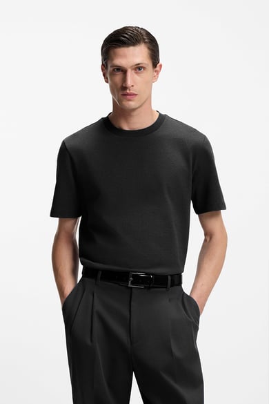 ΜΠΛΟΥΖΑ T-SHIRT BOSS - 001 ΜΑΥΡΟ